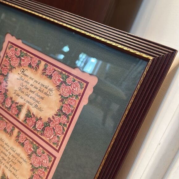 Home Interiors Wooden Framed Poem By Ken Brown "Heaven Sent You A Special Gift" - Picture 4 of 8